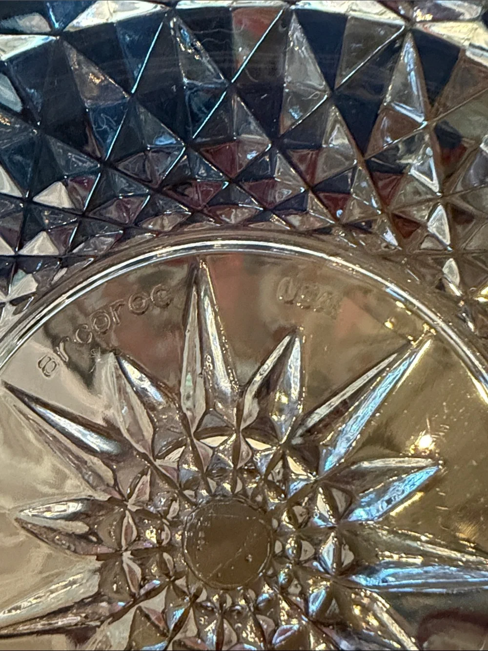 Vintage Arcoroc USA Clear Glass Small Sunburst Bowls - Set of 8.  5” diameter.